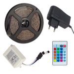 POWERMASTER SİLİKONLU 5 METRE RGB ŞERİT LED ANİMASYON DEVRE'Lİ + ADAPTÖR SET 9384