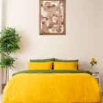 Allegro Tek Kişilik Premium Nevresim Seti Yeşil-Hardal