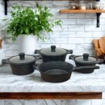 Queen Time 7 Parça Granit Tencere Seti 4 mm