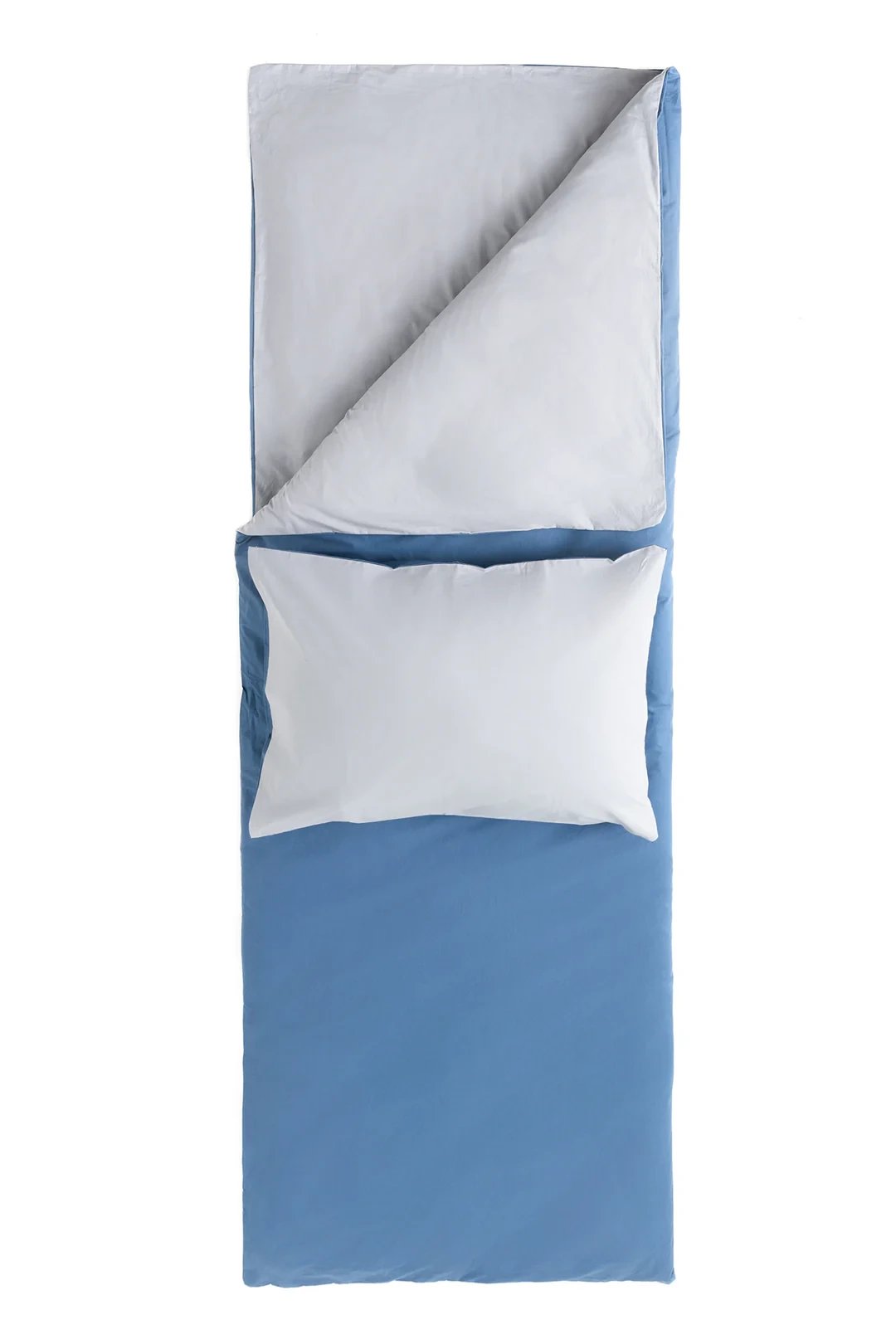 mavigri4 Allegro Tek Kişilik Premium Nevresim Seti Mavi-Gri - Görsel 1