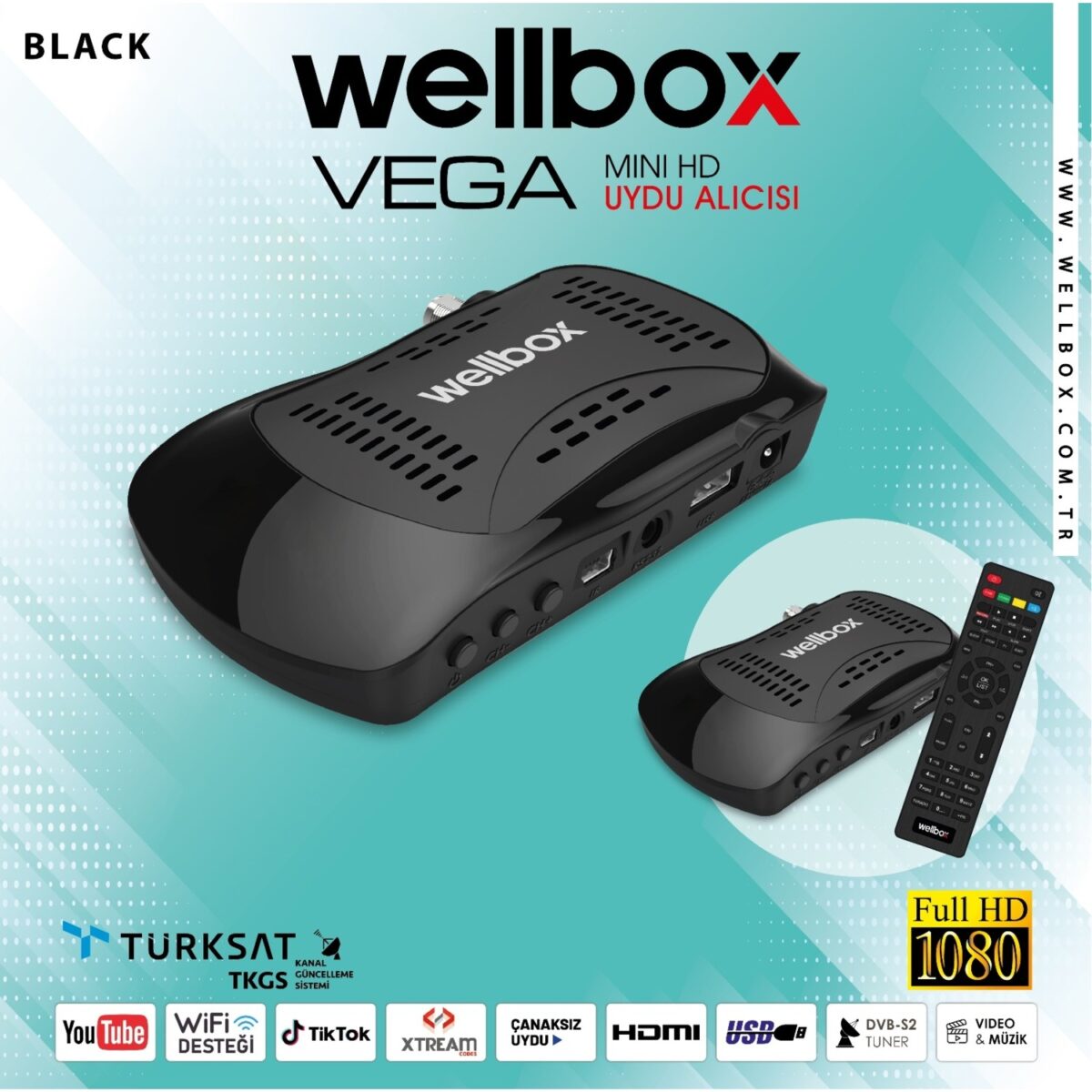 Wellbox Vega Mini HD Uydu Alıcısı - Görsel 1