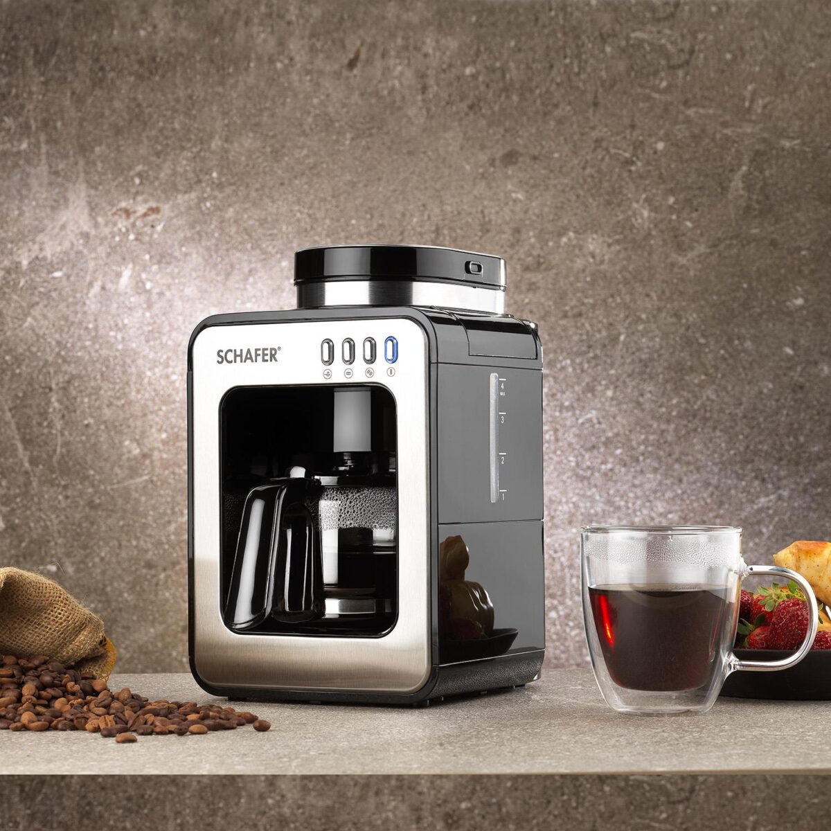 schafer-barista-ogutuculu-filtre-kahve-f1-4ed Schafer Barista Öğütücülü Filtre Kahve Makinesi - Görsel 1