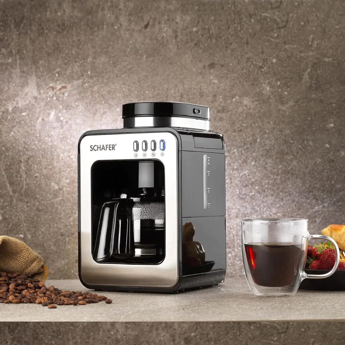 schafer-barista-ogutuculu-filtre-kahve-f1-4ed Schafer Barista Öğütücülü Filtre Kahve Makinesi - Görsel 1