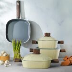 Schafer Challenger Seramik Tencere Seti 7 Parça-Krem