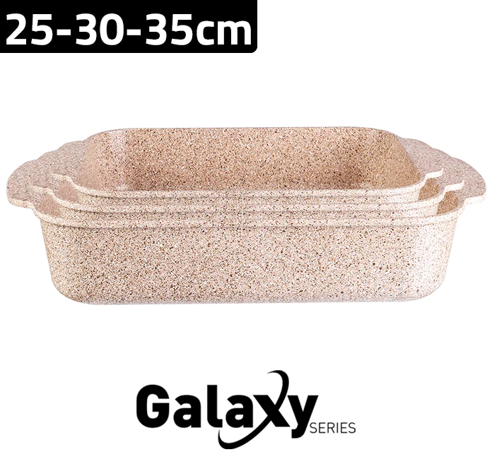 8307 Zio Fırın Tepsi Seti 3lü 25/30/35cm - Görsel 3