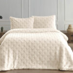 Merinos Kürk Comferter Set