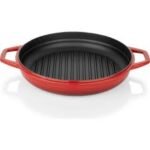 SCHAFER GUSS CHEF DÖKÜM YUVARLAK GRILL TAVA YARDIMCI KULPLU 28CM