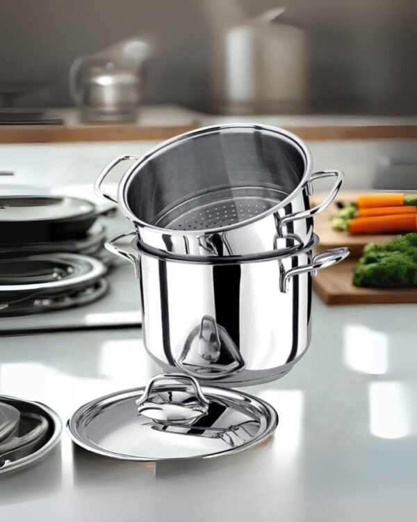 24 cm 7 Litre Çelik Kuskus Tenceresi