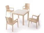 Heniver Rattan Vektör Camlı Set 90x90cm - Görsel 2