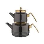 EMİLY EMAYE ÇAYDANLIK TAKIMI / 3 PARÇA / SİYAH