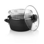 FRY ÇITIR EMAYE KIZARTMA TENCERESİ / 3 PARÇA / 22 CM