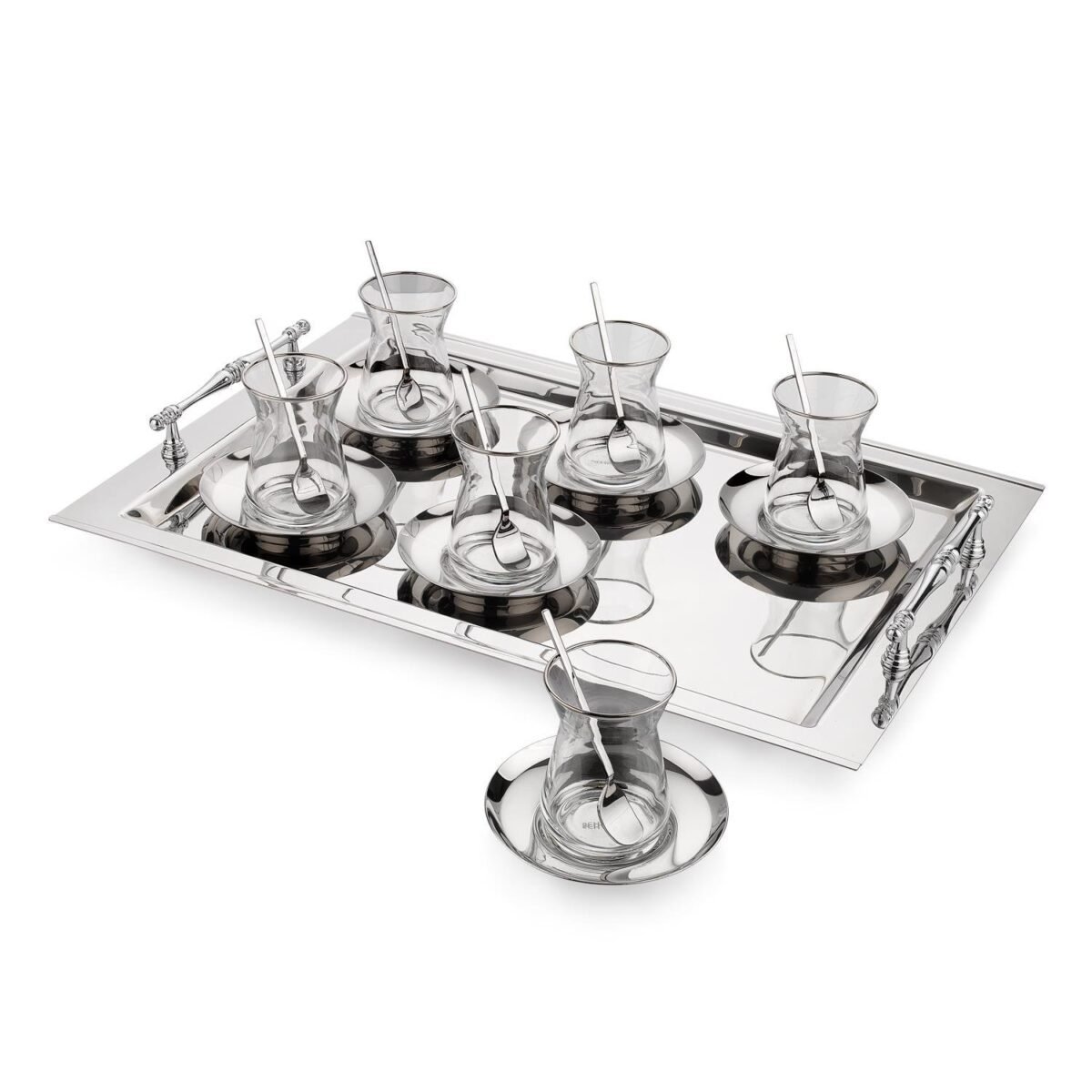 schafer-karla-celik-cay-seti-19-parca--6f7c3- KARLA ÇELİK ÇAY SETİ 19 PARÇA - Görsel 1