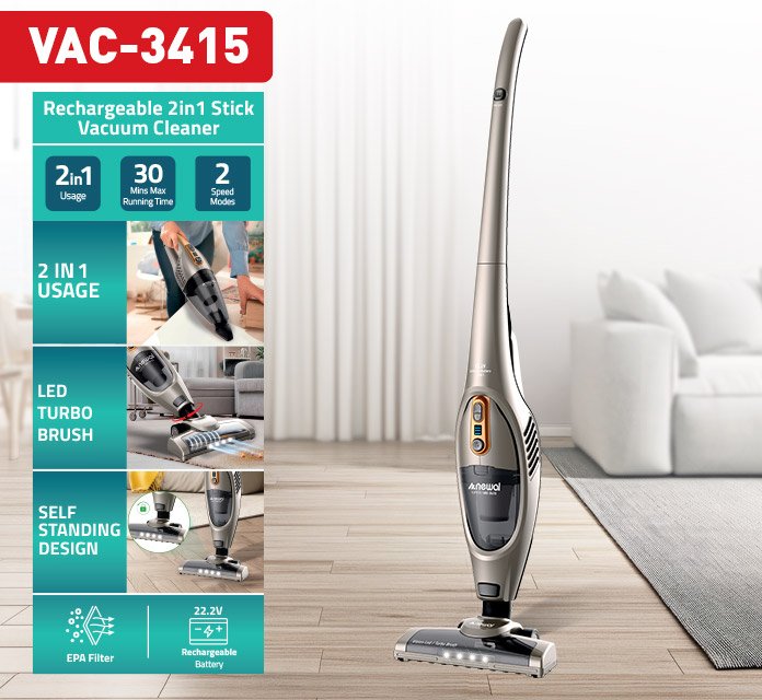 Newal VAC3415 Dikey Şarjlı Süpürge