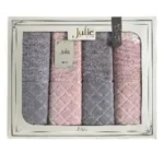 JULIE ASYA 4LU 50X90 KADIFE HAVLU