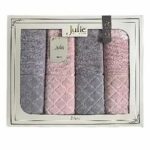 JULIE ASYA 4LU 50X90 KADIFE HAVLU