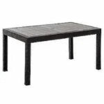 HENIVER 90X150 CAMSIZ MASA KAHVE-GRI