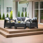 Heniver Novara Bahçe Oturma Grubu 2+1+1 Camlı Sehpa - Görsel 2