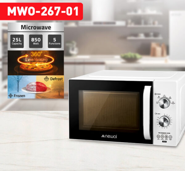 Newal MWO267/1 Beyaz Mikrodalga 25L