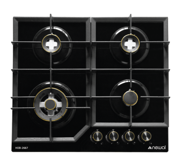 Newal HOB2667/2 Siyah Cam Ocak