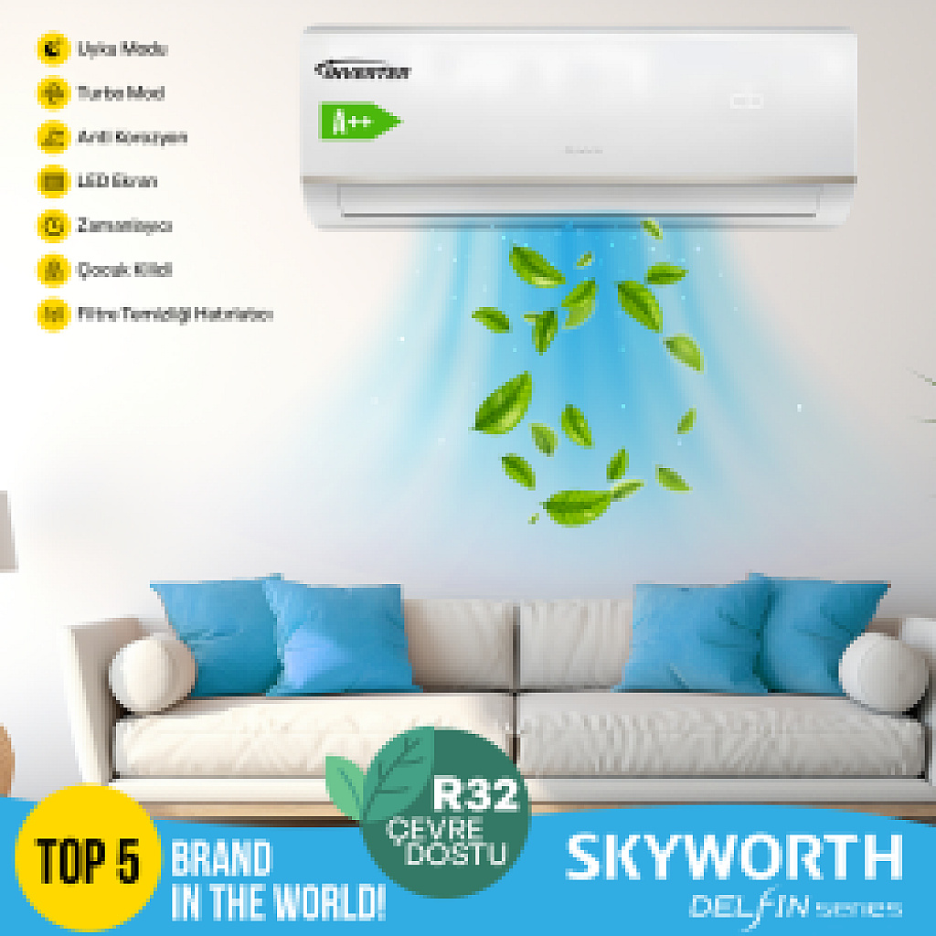 enhanced_1786449837442_2951d Skyworth 24000 BTU Dc Inverter Klima - Görsel 1
