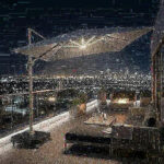 3X3M LUXURY ROMAN LED ŞEMSİYE