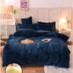 Peluş Çift Renk Nevresim Takımı Çift Kişilik - Lacivert