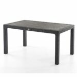 HENIVER 90X150 CAMSIZ MASA KAHVE-GRI - Görsel 2