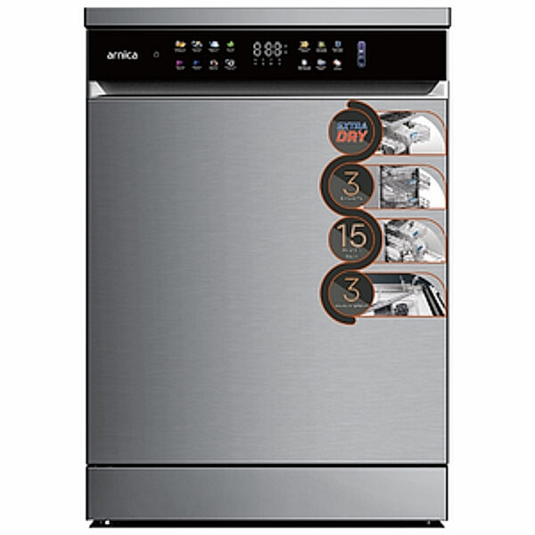 ARNICA DW-D07DX Silver Full Touch Bulaşık Makinesi