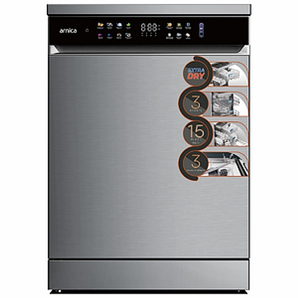 enhanced_1787210538278_26078 ARNICA DW-D07DX Silver Full Touch Bulaşık Makinesi - Görsel 1