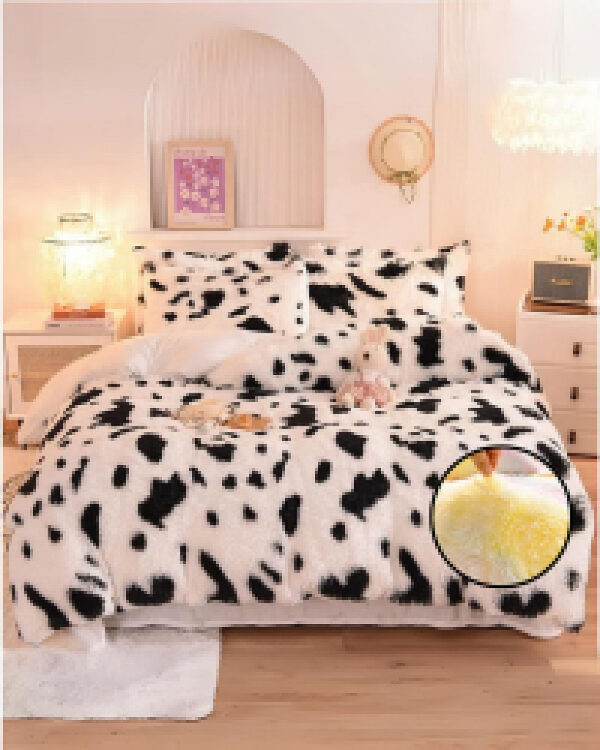 Peluş Çift Renk Nevresim Takımı Çift Kişilik