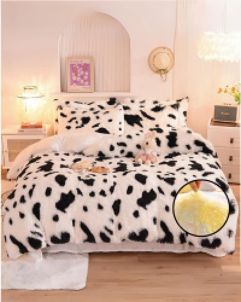 enhanced_1787216537931_630e5 Peluş Çift Renk Nevresim Takımı Çift Kişilik - Görsel 1