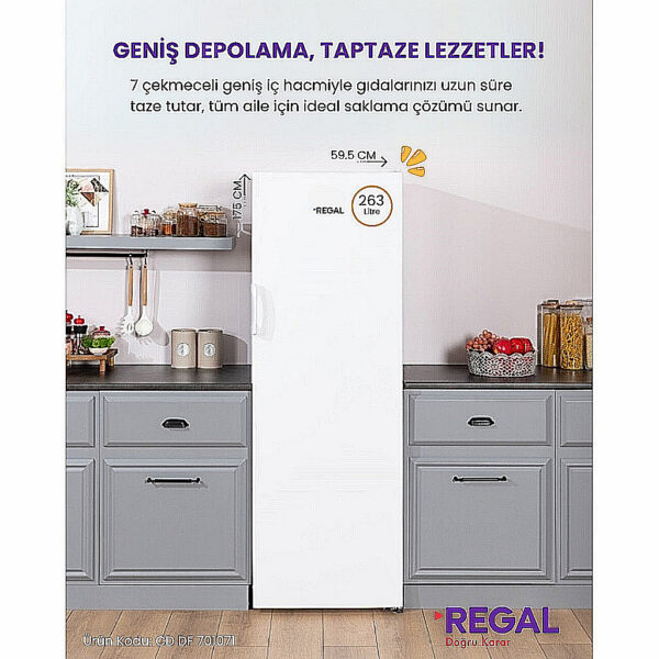 REGAL CD DF 701071 7 Çekmeceli Derin Dondurucu