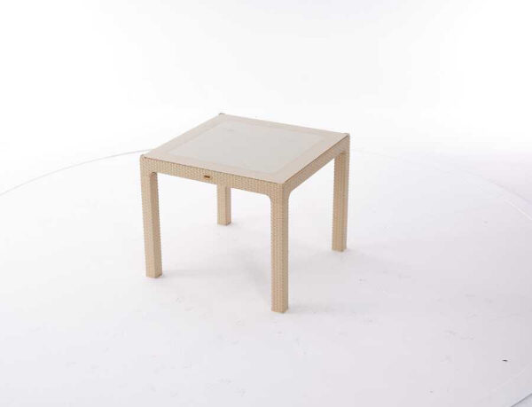 Heniver Rattan 90X90cm Camlı Masa