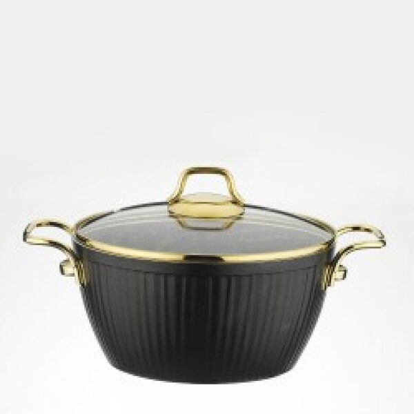Lines Maya 22Cm Derin Granit Tencere Altın Kulp