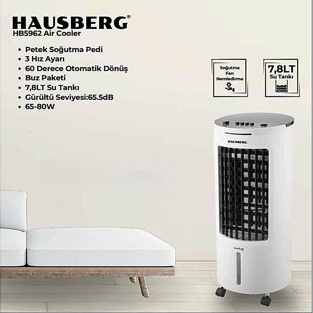 enhanced_1787230816666_4c132 Hausberg HB5962 Air Cooler - Görsel 1