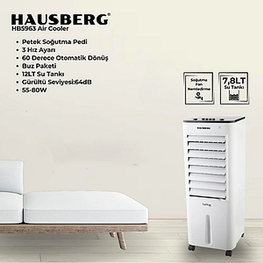 enhanced_1787648711824_dfe5e Hausberg HB5963 Air Cooler - Görsel 1
