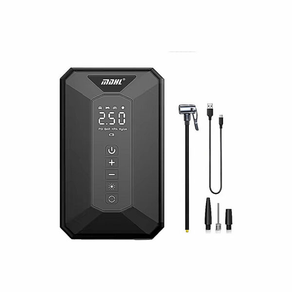 50W Işıklı Şarjlı Dijital Ekranlı Oto Lastik Şişirme Pompası Basınç Ayarlı Şarjlı Kompresör