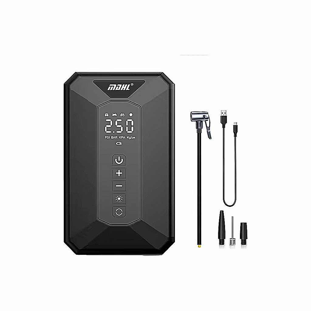 enhanced_1787649011975_94e98 50W Işıklı Şarjlı Dijital Ekranlı Oto Lastik Şişirme Pompası Basınç Ayarlı Şarjlı Kompresör - Görsel 1