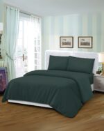 Mikro Saten Nevresim Takımı Battal Boy 185x200 Düz Renk - Görsel 3