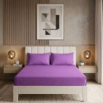 Mikro Saten Fitted Set - Mor