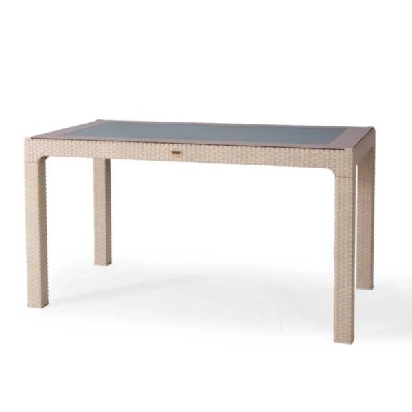 Heniver 90X150cm Camlı Masa