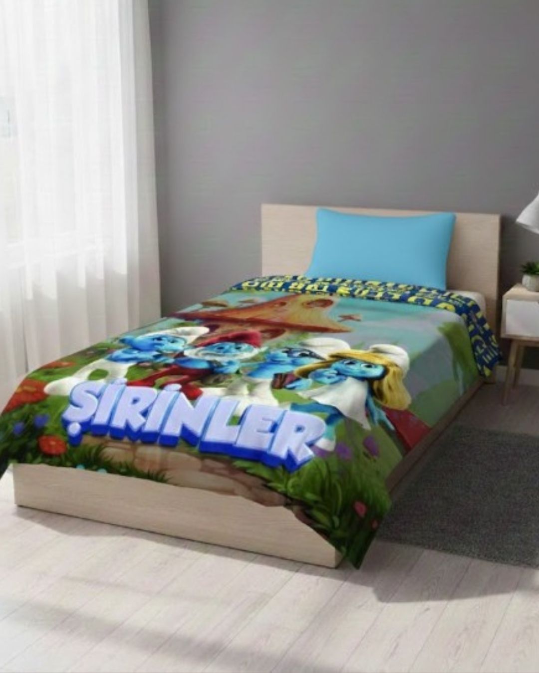 Lisansl-Battaniye-180x220-cm-rnl-1- Orkide Welsoft Şirinler Battaniye 180x220 CM - Görsel 1