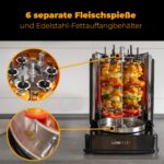 Clatronic DVG 3686 Dikey Kebab Multigrill - Siyah