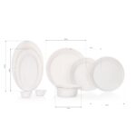 Schafer Superfine Bone Lux Yemek Takımı 56 Parça - Platin