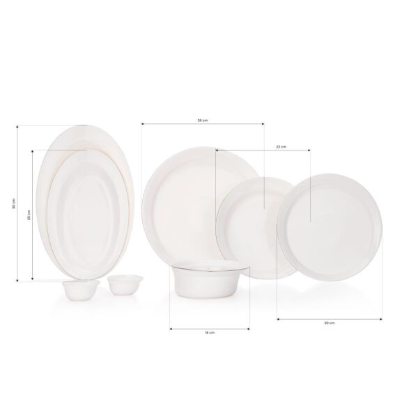 Schafer Superfine Bone Lux Yemek Takımı 56 Parça - Platin