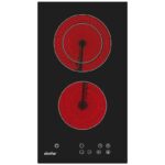 Simfer 3370 Domino Ankastre Vitroseramik Ocak 2E Siyah